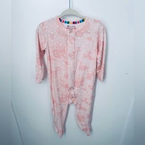 Magnetic Me Pink Doeskin Footie Size 6-9M